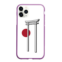 Чехол iPhone 11 Pro матовый Япония Тории Z, цвет: 3D-фиолетовый