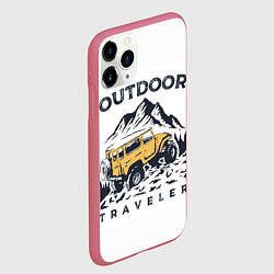 Чехол iPhone 11 Pro матовый Путешественник Z, цвет: 3D-малиновый — фото 2