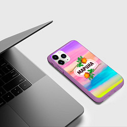 Чехол iPhone 11 Pro матовый Марина, цвет: 3D-фиолетовый — фото 2