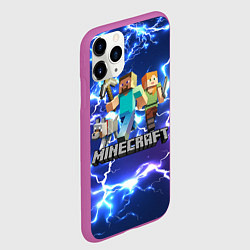Чехол iPhone 11 Pro матовый MINECRAFT МАЙНКРАФТ, цвет: 3D-фиолетовый — фото 2