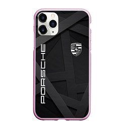 Чехол iPhone 11 Pro матовый PORSCHE, цвет: 3D-розовый