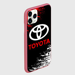 Чехол iPhone 11 Pro матовый TOYOTA, цвет: 3D-малиновый — фото 2