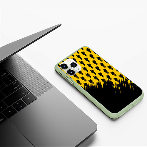 Чехол iPhone 11 Pro матовый Billie Eilish / 3D-Салатовый – фото 3