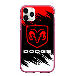 Чехол iPhone 11 Pro матовый DODGE, цвет: 3D-малиновый