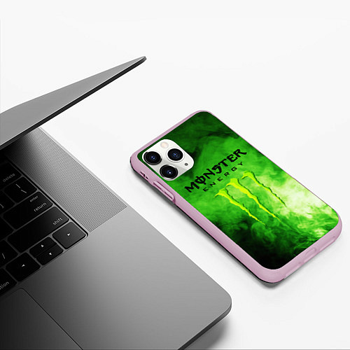 Чехол iPhone 11 Pro матовый MONSTER ENERGY / 3D-Розовый – фото 3