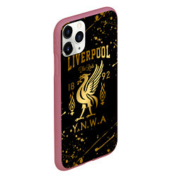 Чехол iPhone 11 Pro матовый LIVERPOOL ЛИВЕРПУЛЬ, цвет: 3D-малиновый — фото 2