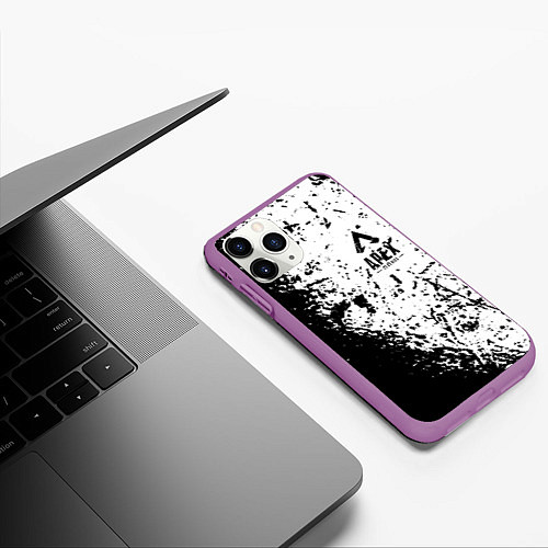 Чехол iPhone 11 Pro матовый Apex Legends / 3D-Фиолетовый – фото 3