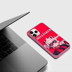 Чехол iPhone 11 Pro матовый HELLTAKER, цвет: 3D-малиновый — фото 2