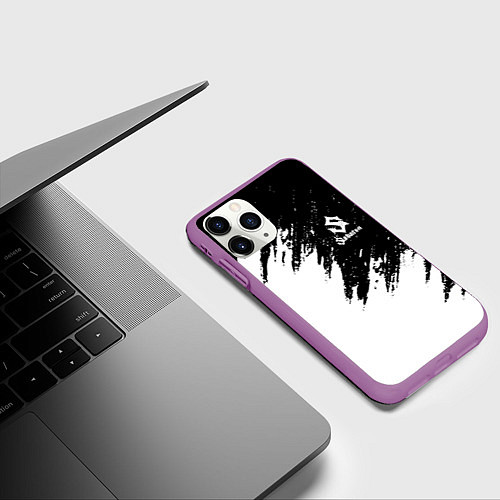 Чехол iPhone 11 Pro матовый Sabaton / 3D-Фиолетовый – фото 3