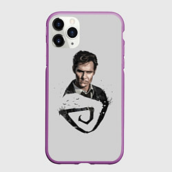 Чехол iPhone 11 Pro матовый Настоящий детектив, цвет: 3D-фиолетовый