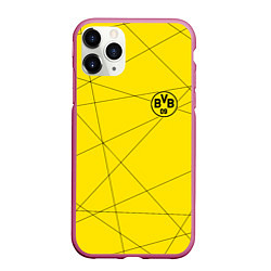 Чехол iPhone 11 Pro матовый BORUSSIA, цвет: 3D-малиновый