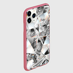 Чехол iPhone 11 Pro матовый Зеркальный калейдоскоп, цвет: 3D-малиновый — фото 2