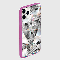 Чехол iPhone 11 Pro матовый Зеркальный калейдоскоп, цвет: 3D-фиолетовый — фото 2