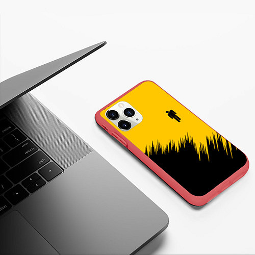 Чехол iPhone 11 Pro матовый Billie Eilish / 3D-Красный – фото 3