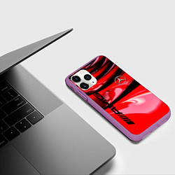 Чехол iPhone 11 Pro матовый MERCEDES, цвет: 3D-фиолетовый — фото 2