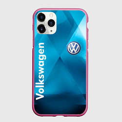 Чехол iPhone 11 Pro матовый VOLKSWAGEN, цвет: 3D-малиновый