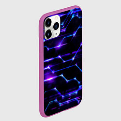 Чехол iPhone 11 Pro матовый Технологии будущее нано броня, цвет: 3D-фиолетовый — фото 2