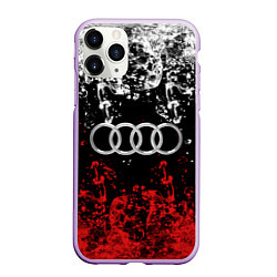 Чехол iPhone 11 Pro матовый AUDI, цвет: 3D-сиреневый