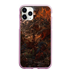 Чехол iPhone 11 Pro матовый Фэнтази битва Z, цвет: 3D-розовый
