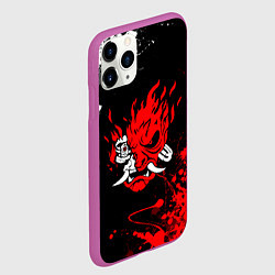 Чехол iPhone 11 Pro матовый CYBERPUNK 2077, цвет: 3D-фиолетовый — фото 2