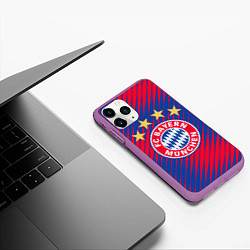 Чехол iPhone 11 Pro матовый BAYERN MUNCHEN, цвет: 3D-фиолетовый — фото 2