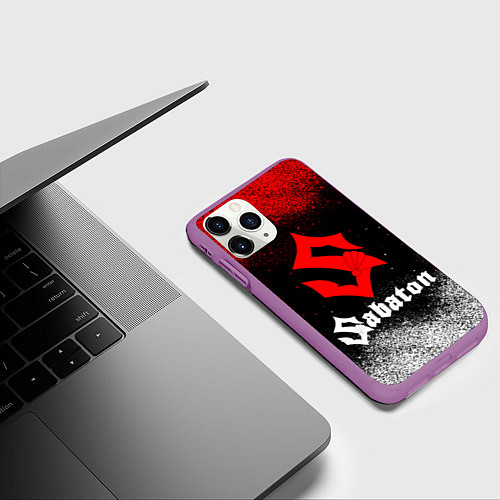 Чехол iPhone 11 Pro матовый Sabaton / 3D-Фиолетовый – фото 3