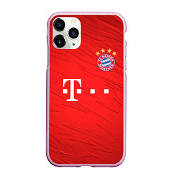 Чехол iPhone 11 Pro матовый BAYERN MUNCHEN, цвет: 3D-розовый