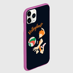 Чехол iPhone 11 Pro матовый Волейбол, цвет: 3D-фиолетовый — фото 2