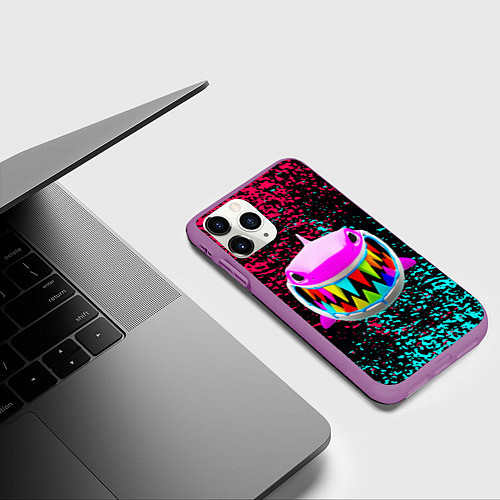 Чехол iPhone 11 Pro матовый 6IX9INE / 3D-Фиолетовый – фото 3