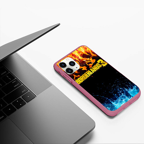 Чехол iPhone 11 Pro матовый Borderlands 3 / 3D-Малиновый – фото 3