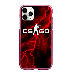 Чехол iPhone 11 Pro матовый COUNTER STRIKE, цвет: 3D-малиновый