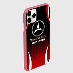 Чехол iPhone 11 Pro матовый Mercedes-Benz, цвет: 3D-малиновый — фото 2
