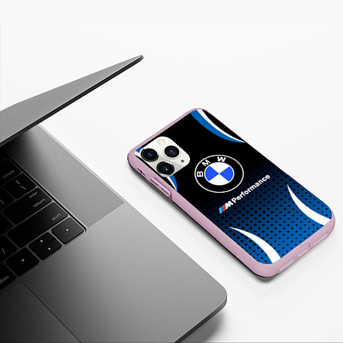 Чехол iPhone 11 Pro матовый BMW / 3D-Розовый – фото 3