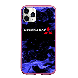 Чехол iPhone 11 Pro матовый MITSUBISHI, цвет: 3D-малиновый