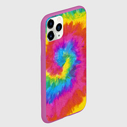 Чехол iPhone 11 Pro матовый ХИППИ, цвет: 3D-фиолетовый — фото 2