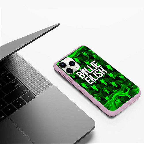 Чехол iPhone 11 Pro матовый BILLIE EILISH / 3D-Розовый – фото 3