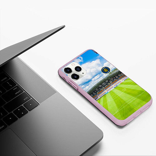 Чехол iPhone 11 Pro матовый FC INTER / 3D-Розовый – фото 3