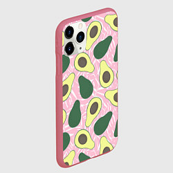 Чехол iPhone 11 Pro матовый Avocado, цвет: 3D-малиновый — фото 2