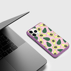 Чехол iPhone 11 Pro матовый Avocado, цвет: 3D-фиолетовый — фото 2