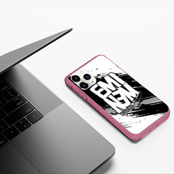 Чехол iPhone 11 Pro матовый Eminem, цвет: 3D-малиновый — фото 2
