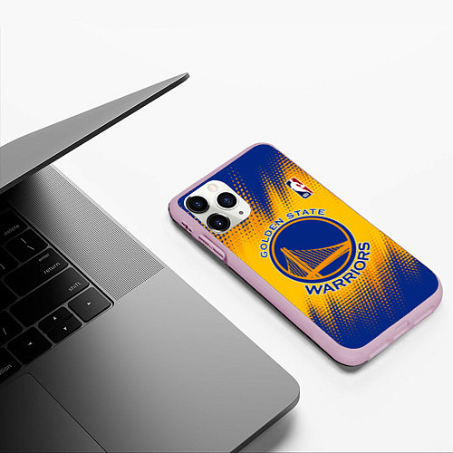 Чехол iPhone 11 Pro матовый Golden State Warriors / 3D-Розовый – фото 3