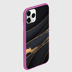 Чехол iPhone 11 Pro матовый Black gold, цвет: 3D-фиолетовый — фото 2