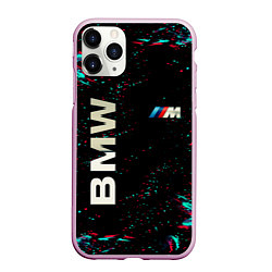 Чехол iPhone 11 Pro матовый BMW, цвет: 3D-розовый