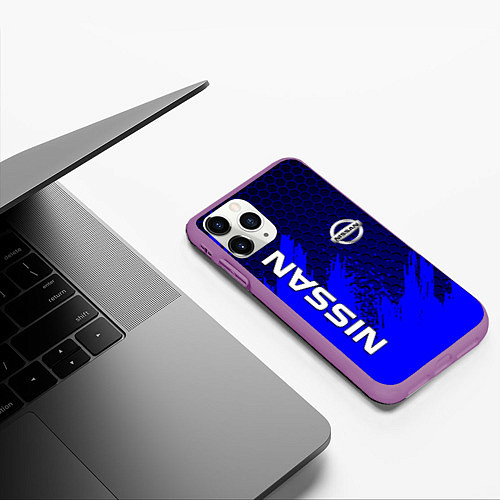 Чехол iPhone 11 Pro матовый NISSAN / 3D-Фиолетовый – фото 3