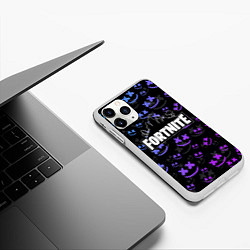 Чехол iPhone 11 Pro матовый FORTNITE MARSHMELLO, цвет: 3D-белый — фото 2