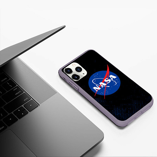 Чехол iPhone 11 Pro матовый NASA НАСА / 3D-Серый – фото 3