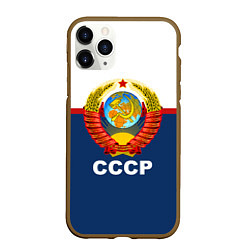 Чехол iPhone 11 Pro матовый СССР, цвет: 3D-коричневый