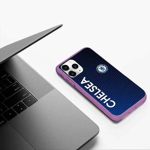 Чехол iPhone 11 Pro матовый CHELSEA / 3D-Фиолетовый – фото 3