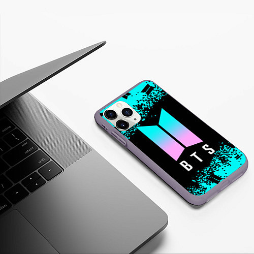 Чехол iPhone 11 Pro матовый BTS БТС / 3D-Серый – фото 3
