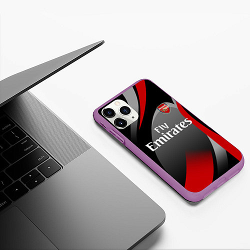 Чехол iPhone 11 Pro матовый ARSENAL UNIFORM / 3D-Фиолетовый – фото 3